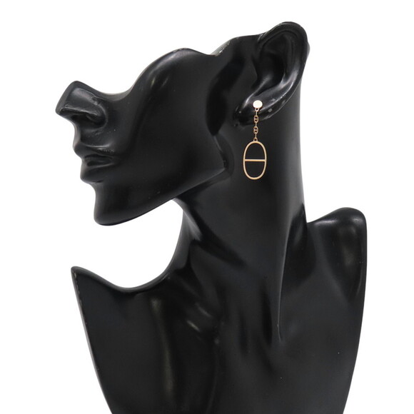 Hermes Chaine d'Ancre Verso Earrings in 18KPG Black Ceramic - Picture 5 of 13